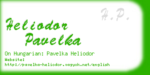 heliodor pavelka business card